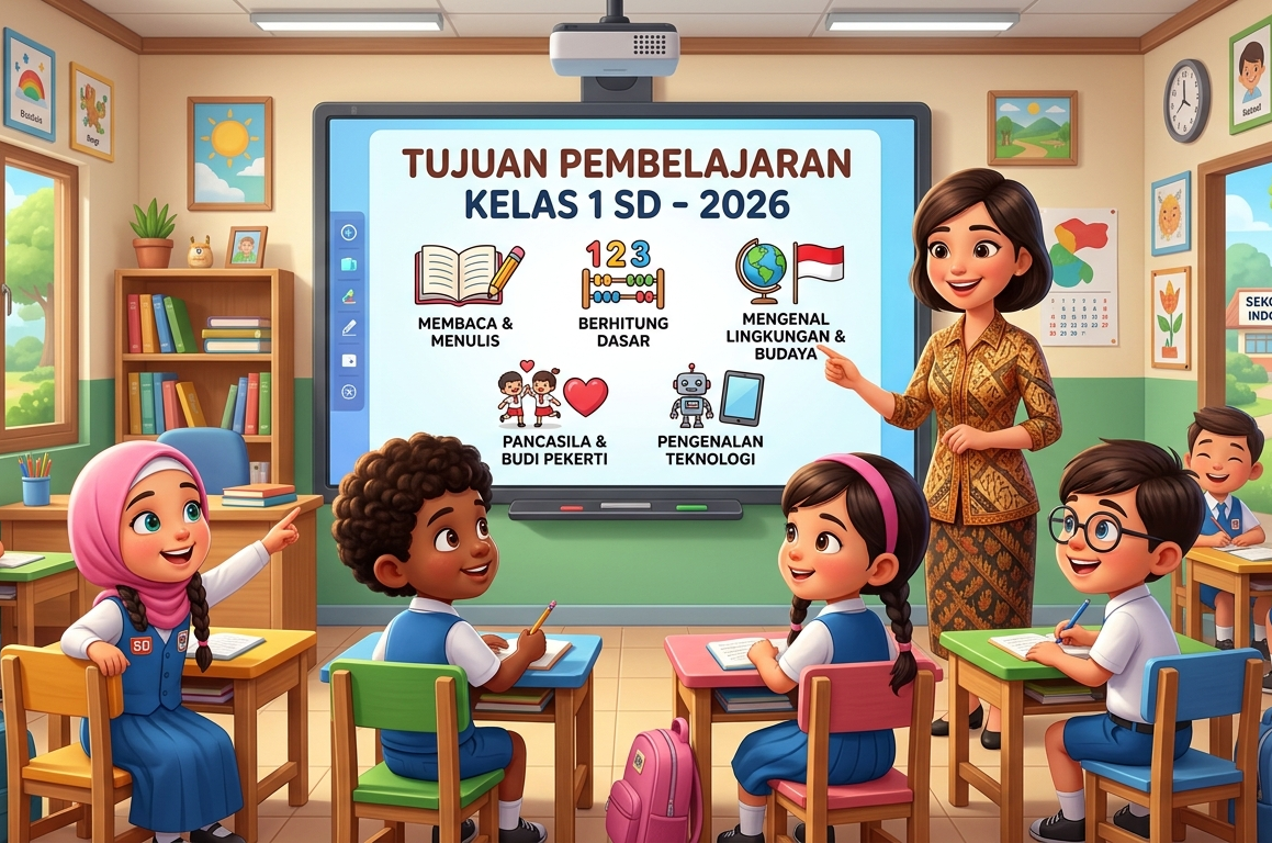 Tujuan Pembelajaran ( TP ) Kelas 1 Sekolah Dasar Kurikulum Merdeka Tahun Ajaran 2026